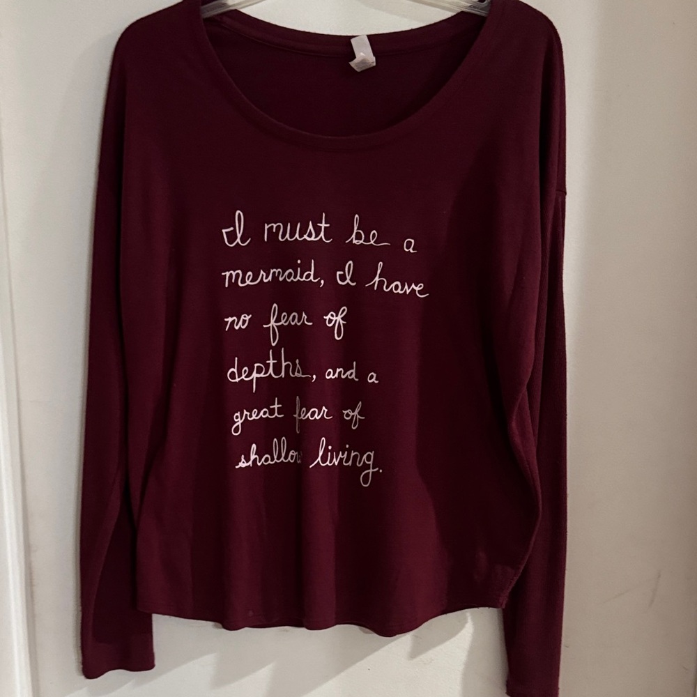 Bella Canvas Burgundy Long Sleeve Tee